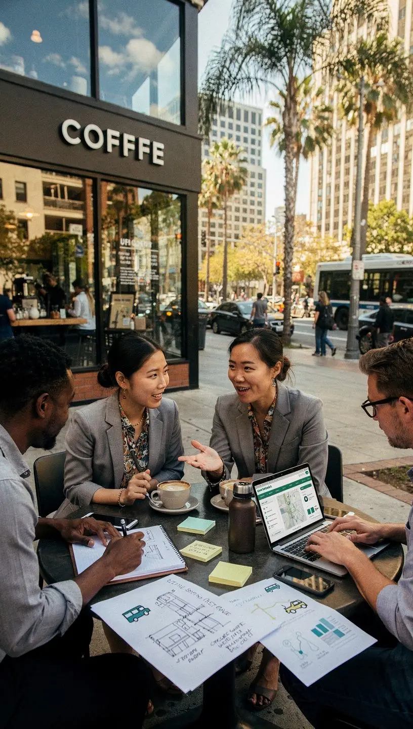 Close-up of hands writing actionable steps on a notepad during a problem-solving session.